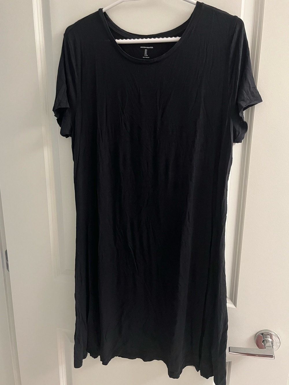 Amazon Essentials Black Scoop Neck Swing Dress – Size L